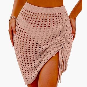 Crochet Hollow Out Swimsuit Coverup, Knit Womens Small